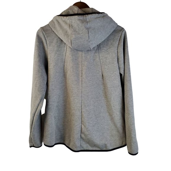 Champion Jacket Womens Medium Gray Black Trim Victory Fleece Athletic Casual - Picture 2 of 10